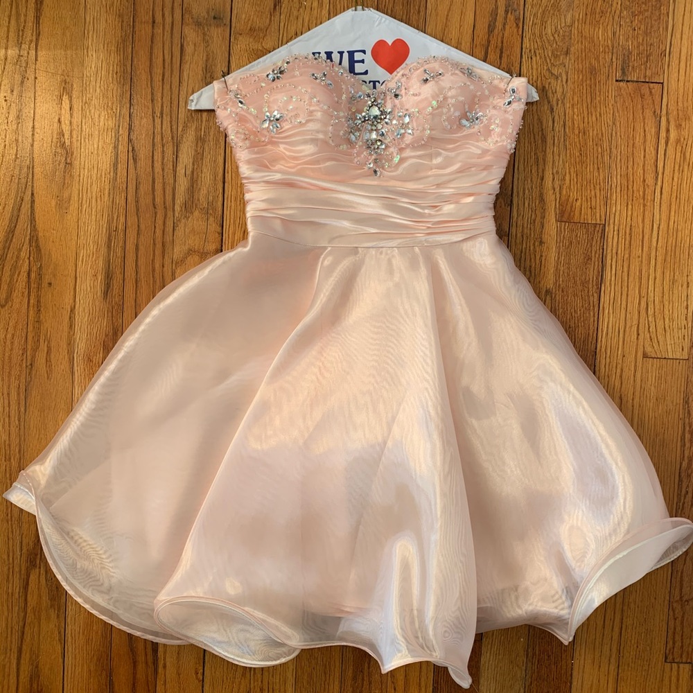 Strapless Mini Prom Dress